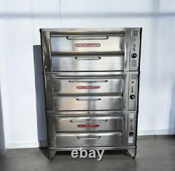 Pre-owned Blodgett 911P Triple Deck Pizza Oven Natural- Propane Gas