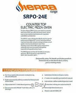 Sierra Range SRPO-24E Countertop Electric Pizza Oven with Ceramic Decks