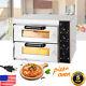 Silver Electric Pizza Ovens Double Deck Toaster Bake Broiler Oven 3000w 110v