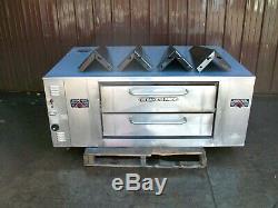 Single Bakers Pride Ds805 Natural Deck Gas Double Pizza Oven New Stone With Legs