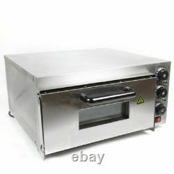 Single Deck Electric 2KW Pizza Oven Ceramic Stone Toaster Baking Bread 110V USED
