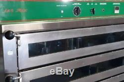 Slightly Used Doyon P1Z6G Natural Gas 3 Deck Pizza Oven with Stainless Stand