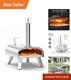 Stainless Steel 12 Pizza Oven Compact Wood Pellet Grill For Outdoor Cooking