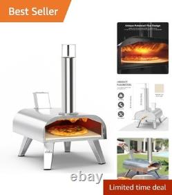 Stainless Steel 12 Pizza Oven Compact Wood Pellet Grill for Outdoor Cooking