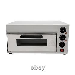 Stainless Steel Single Deck Toaster Baking Electric Pizza Oven with Time Control