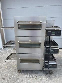 Triple Stack LINCOLN Electric Conveyor Pizza Oven wide BELT 3 Ovens