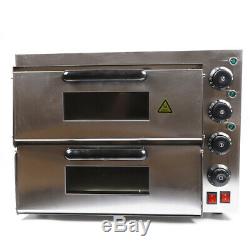 USD Electric 3kw Pizza Oven Double Deck Commercial Stainless Steel Pizza Toaster