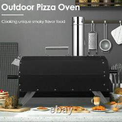 Upgraded Wood Pellet Portable Outdoor Pizza Oven with 2-in-1 Pizza &Grill Function