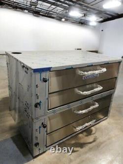 Used Bakers Pride 452 Double Deck Pizza Oven with Legs Warranty Included