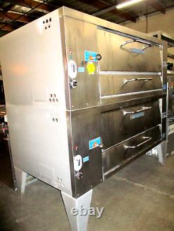 Used Bakers Pride Model Y612 Double Deck Pizza Oven, Natural Gas