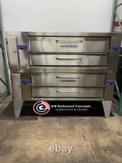 Used Bakers Pride Y600 Late Model double deck gas pizza oven Warranty