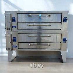 Used Bakers Pride Y600 double deck pizza oven gas remanufactured withwarranty