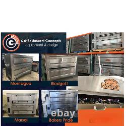 Used Bakers Pride Y600 double deck pizza oven gas remanufactured withwarranty