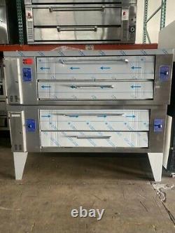 Used Bakers Pride Y602 Gas Double Deck Pizza oven