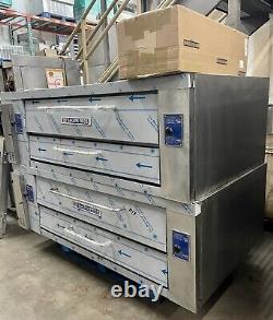 Used Bakers Pride Y602 Gas Double Deck Pizza oven