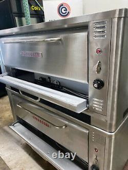 Used Blodgett 1048 Double Two Section Double Stacked Deck pizza Oven