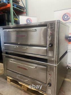 Used Blodgett 1048 Double Two Section Double Stacked Deck pizza Oven