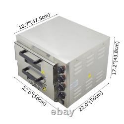 Used! Double Decker Electric Pizza Oven Commercial Roast Chicken Bread Making