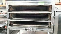 Used Doyon PIZ6G Natural Gas 3 Deck Pizza Oven with Stand