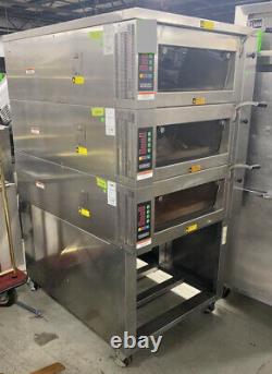 Used Hobart OV400N-3 Triple Deck Electric Pizza Bread Bakery Baking Steam Oven