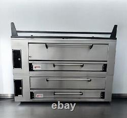 Used Marsal SD-10866 Double Pizza Deck Oven, Natural / Propane Gas