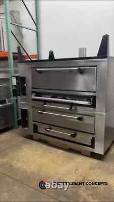 Used Marsal SD1048 Double deck pizza oven Gas or Propane