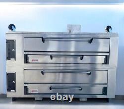 Used Marsal SD866 Double deck pizza oven Gas or Propane