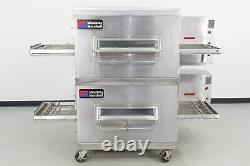 Used Middleby Marshall PS220 Double Deck Gas Conveyor Pizza Oven 563209