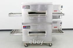 Used Middleby Marshall PS220 Double Deck Gas Conveyor Pizza Oven 563209