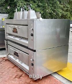 Used Montague 24p double deck gas pizza oven