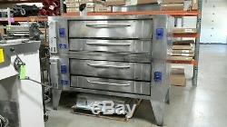 Used Y-600 Bakers Pride Double Deck Pizza Ovens, Natural Gas