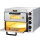 Vevor 14'' Electric Pizza Oven 2kw Double Deck Commercial Countertop Pizza Oven