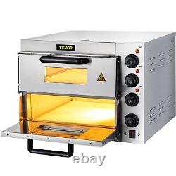 VEVOR 14'' Electric Pizza Oven 2KW Double Deck Commercial Countertop Pizza Oven