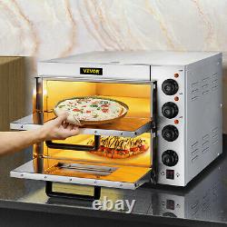 VEVOR 14'' Electric Pizza Oven 2KW Double Deck Commercial Countertop Pizza Oven