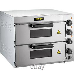 VEVOR 14'' Electric Pizza Oven 2KW Double Deck Commercial Countertop Pizza Oven