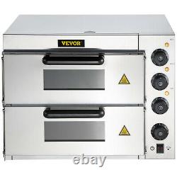 VEVOR 14'' Electric Pizza Oven 2KW Double Deck Commercial Countertop Pizza Oven