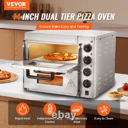 VEVOR Commercial Countertop Pizza Oven Electric Pizza Oven for 14 Pizza Indoor