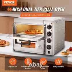 VEVOR Commercial Countertop Pizza Oven Electric Pizza Oven for 14 Pizza Indoor