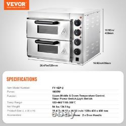VEVOR Commercial Countertop Pizza Oven Electric Pizza Oven for 14 Pizza Indoor