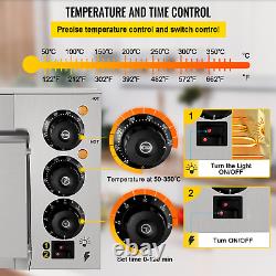 VEVOR Commercial Pizza Oven Countertop, 14 Single Deck Layer, 110V 1300W Stainl