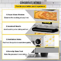 VEVOR Commercial Pizza Oven Countertop, 14 Single Deck Layer, 110V 1300W Stainl