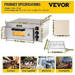 VEVOR Commercial Pizza Oven Countertop, 14 Single Deck Layer, 110V 1300W Stainl