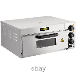 VEVOR Commercial Pizza Oven Countertop, 14 Single Deck Layer, 110V 1300W Stainl