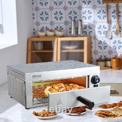 VEVOR Electric Countertop Pizza Oven 12 1500W Adjustable Temp 0-60 Minute Timer