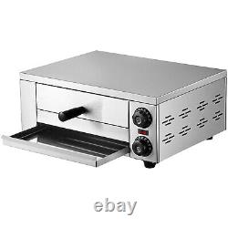 VEVOR Electric Pizza Oven 12 Commercial Pizza Oven 1450W Baking Stainless Steel