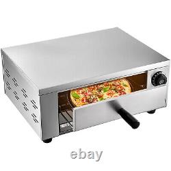 VEVOR Electric Pizza Oven 12 Commercial Pizza Oven 1450W Baking Stainless Steel