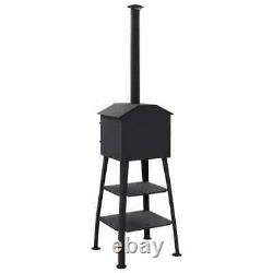 VidaXL Patio Outdoor Pizza Oven Charcoal Fired Garden Chimney BBQ Smoker Bread