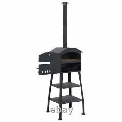 VidaXL Patio Outdoor Pizza Oven Charcoal Fired Garden Chimney BBQ Smoker Bread