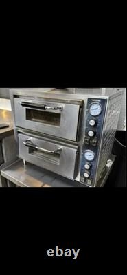 WARING WOP750 DOUBLE DECK PIZZA OVEN 220V 1 PHASE With NEW STONES As Is