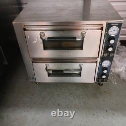 WARING WOP750 DOUBLE DECK PIZZA OVEN 220V 1 PHASE With NEW STONES As Is